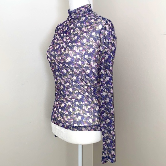 Levi’s floral mesh sheer turtleneck - Picture 2 of 7